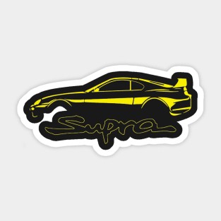 Toyota Yellow Supra MK4 Vintage Sticker